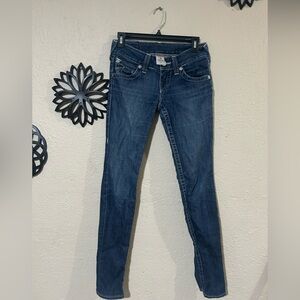 True Religion Blue Skinny Jeans with Stretch
